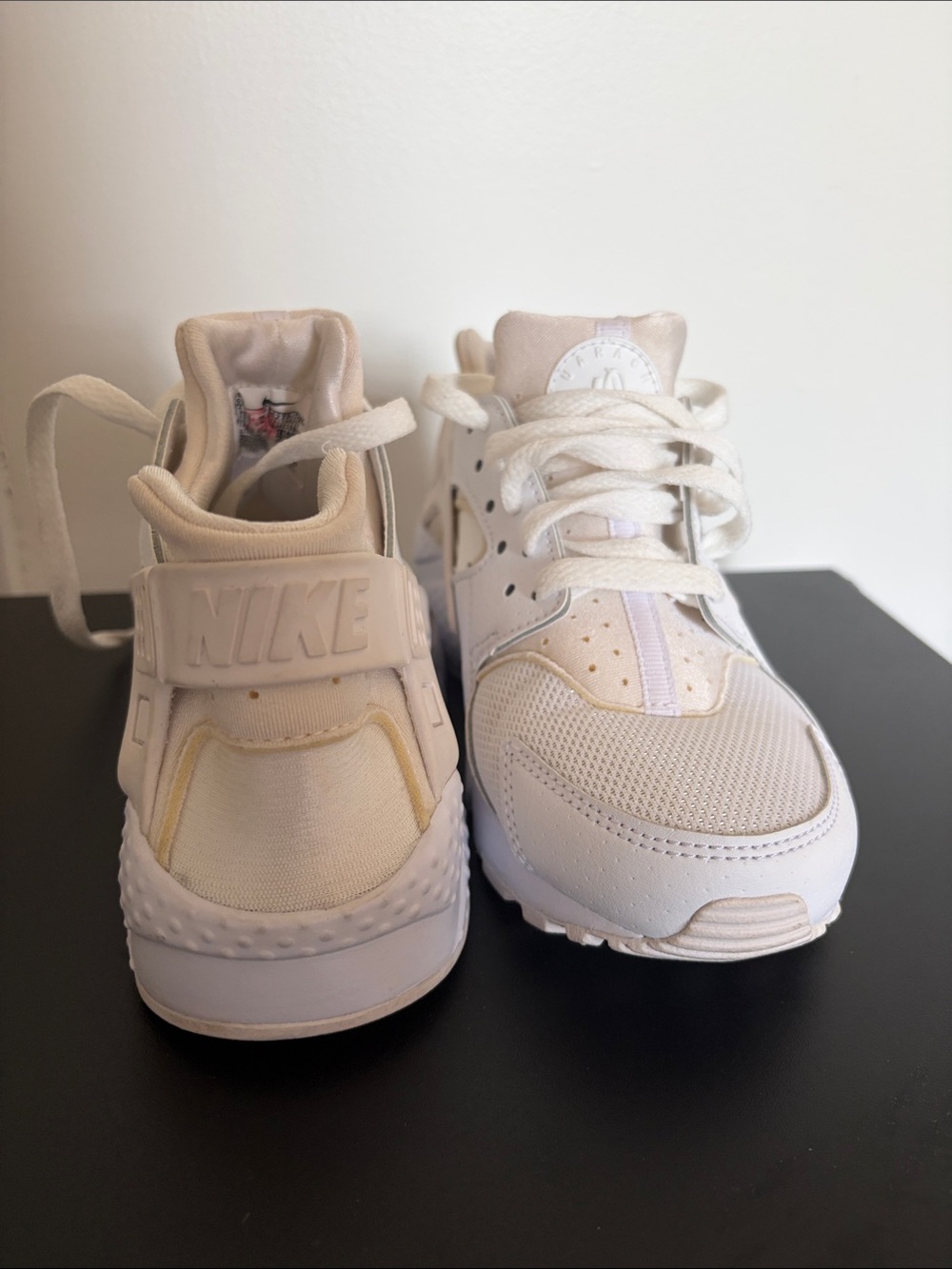 Nike Air Huarache Triple White Sneakers - Youth 4.5 / Women’s 6